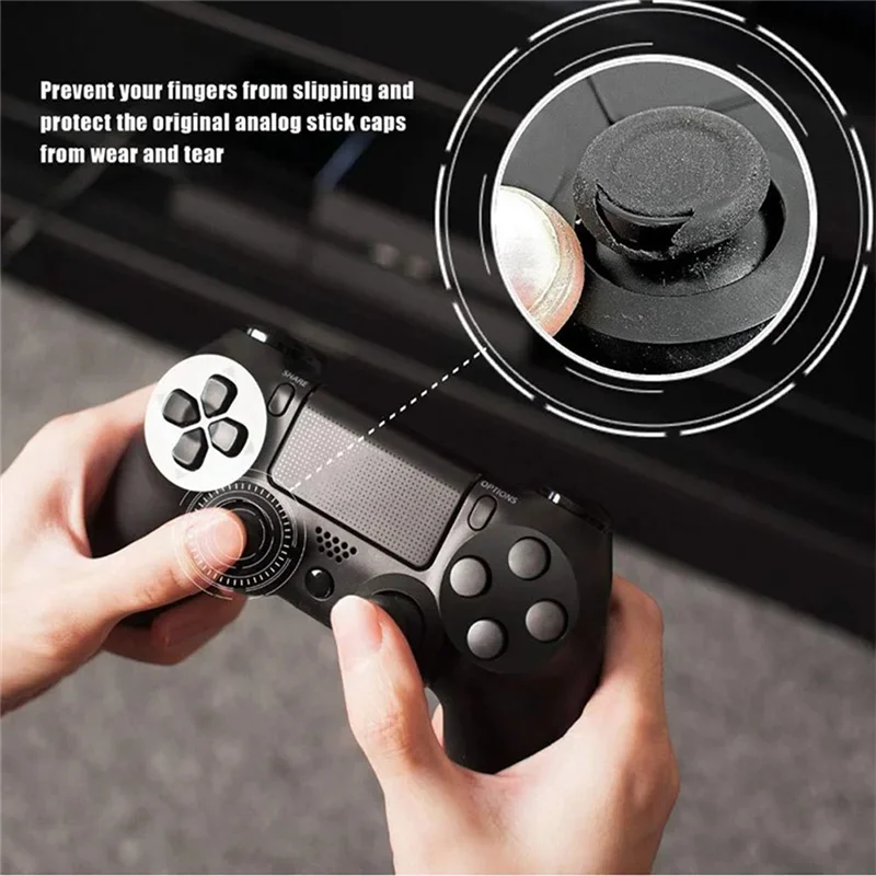 مقياس الجهد التناظري ثلاثي الأبعاد لوحدة تحكم ألعاب بلاي ستيشن 4 PS4 مع أغطية عصا التحكم ومجموعة مفك البراغي