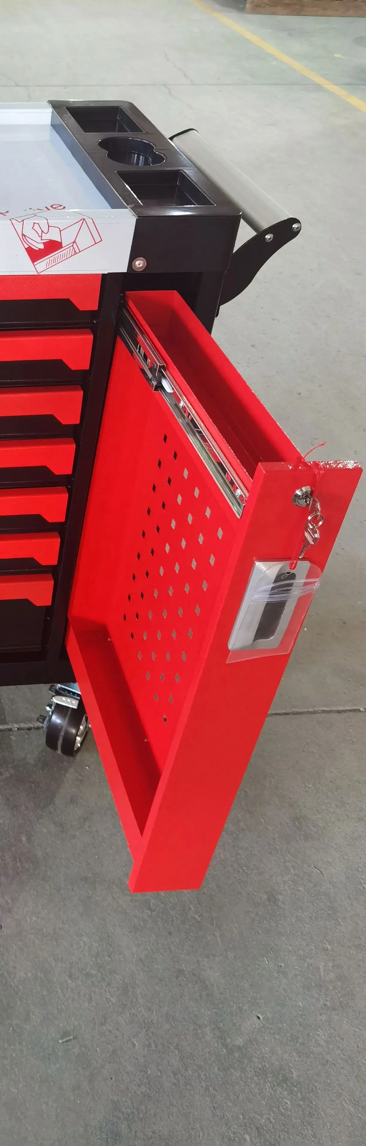 

Heavy Duty 7-Drawer Roller Tool Box Metal Tool Cabinet/Trolley/Chest 420pcs Tools Sets Customizable For Auto Repair Storage