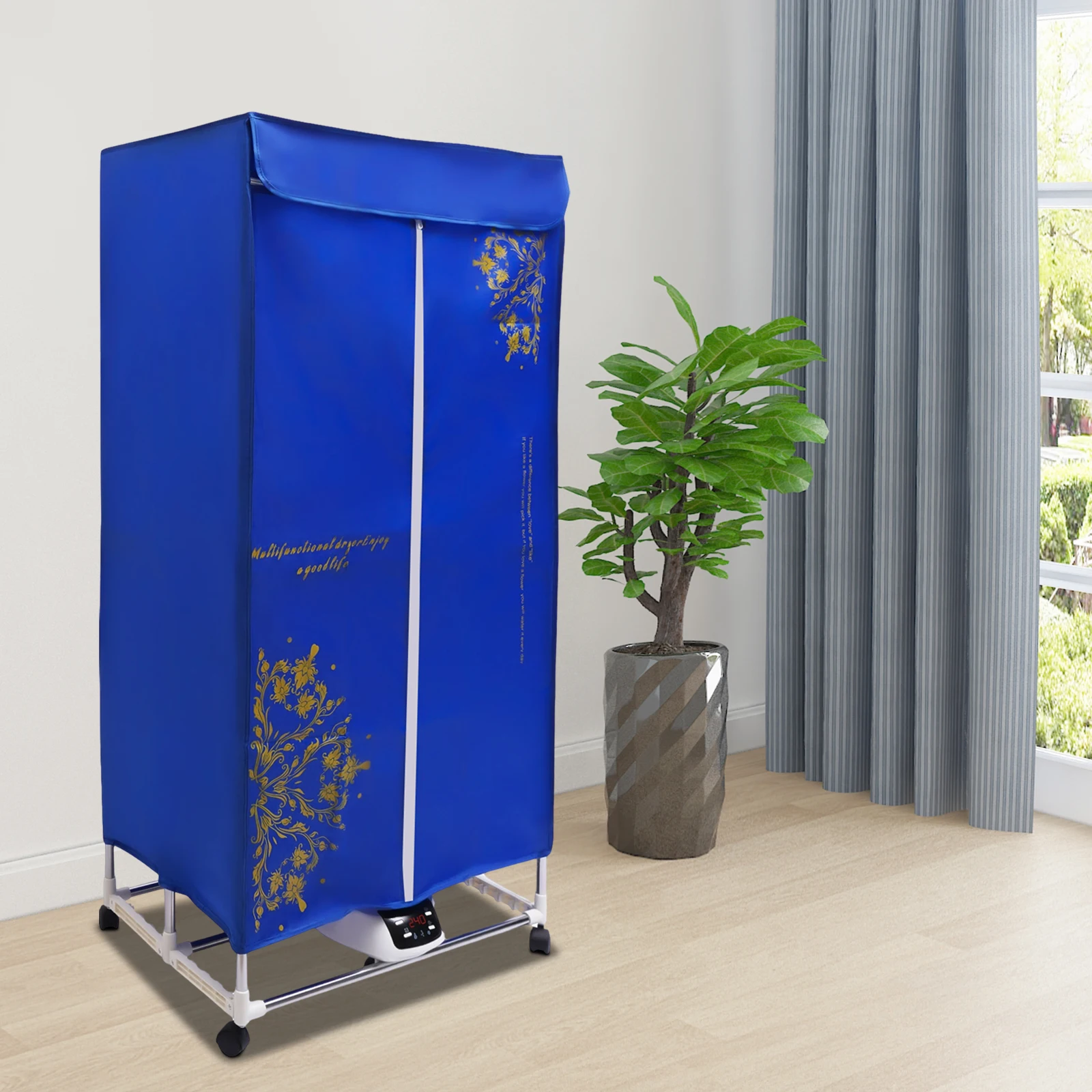 1200-1500W Portable Travel Clothes Dryer Machine PTC 5-layer Heating for Apartments, New Generation Electric Clothes Drying