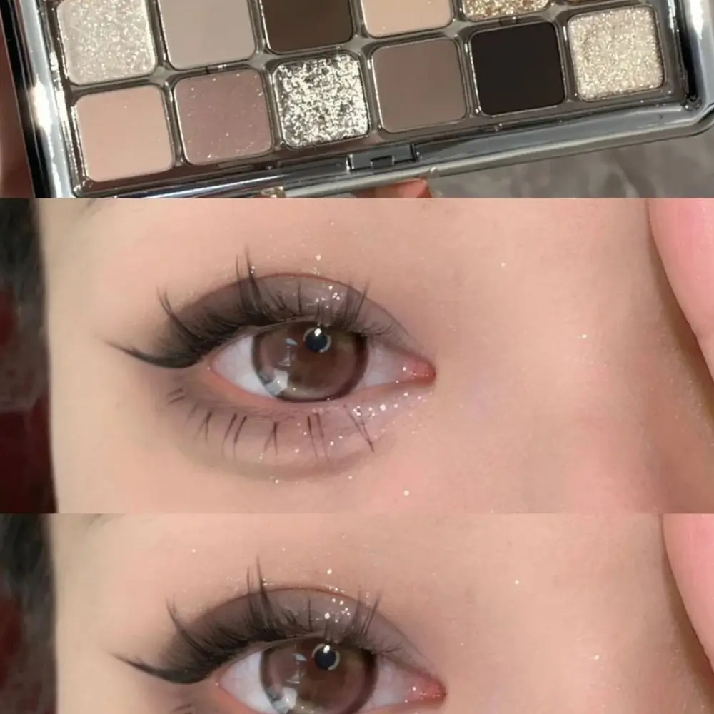 Professional 12 Colors Eyeshadow Palette Matte Shimmer Earth Tone Pigmented Long Lasting Makeup Cosmetic For Daily Looks