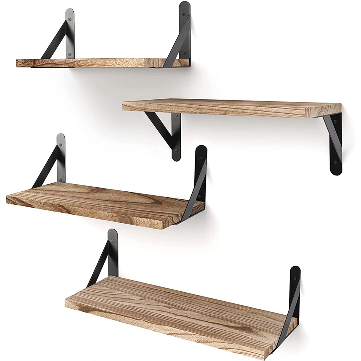 Floating Shelves for Wall,Bookshelves，Wall Mounted Wood Shelf for Living Room, Bathroom, Bedroom, Kitchen, Home Decor