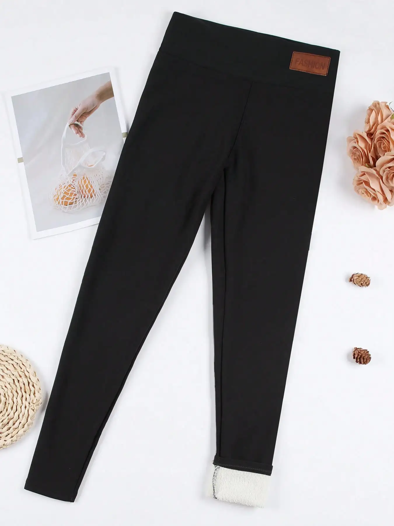Fleece Lined Leggings for Women Thick Winter Warm Thermal High Waisted Tummy Control Workout Yoga Pants