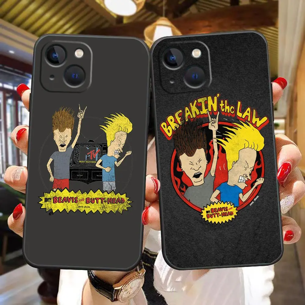 Cartoon Beavis And Butthead Phone Case For Apple 16 iphone 15 14 13 12 11 Pro XS Max Mini X SE 8 7 Plus Case Capa Shell Cover