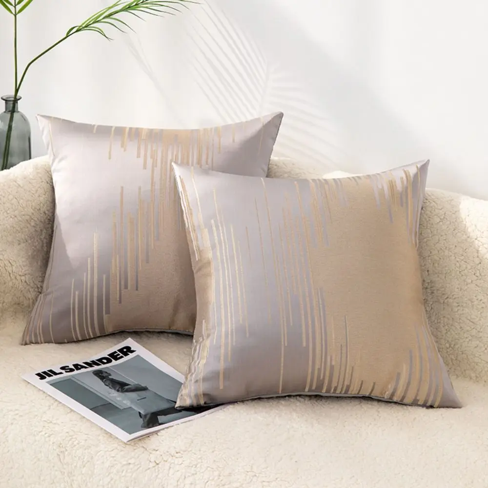 45x45cm Meteor Stripe Velvet Pillowcase Luxury Nordic Style Geometric Stripe Cushion Cover Comfortable Creative