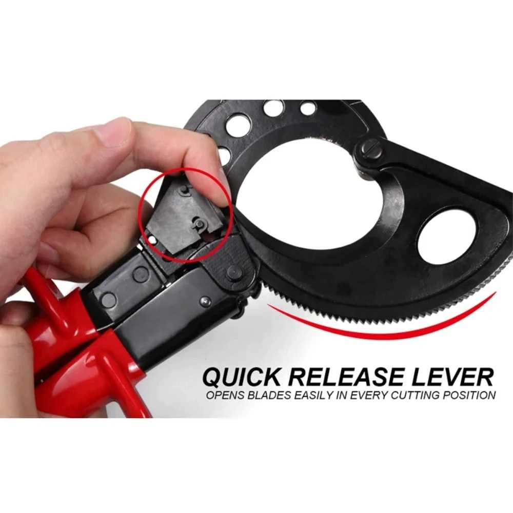 Tagliacavi a cricchetto, tagliacavi per impieghi gravosi per cavo in alluminio rame fino a 400mm ², utensile manuale per il taglio di fili a cricchetto