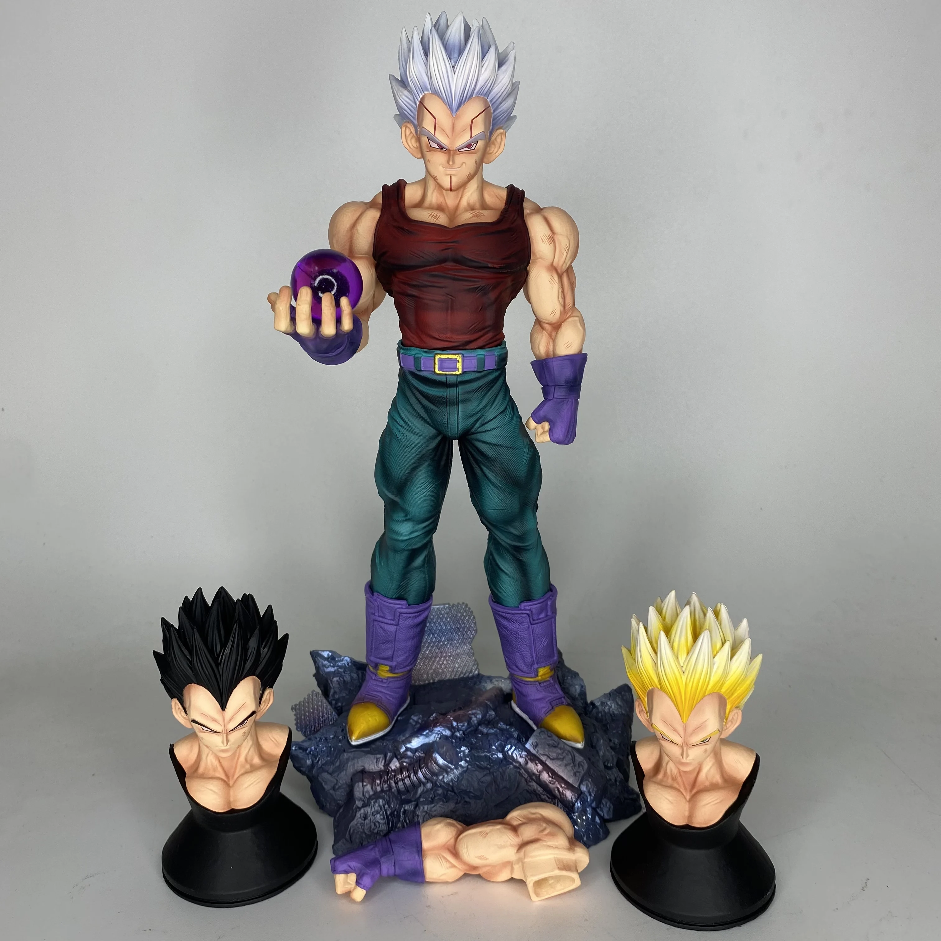 

Dragon Ball Bebe Статуя с тремя головами Модель Ручная роспись Орнамент ручной работы Съемная и сменная Коллекционная
