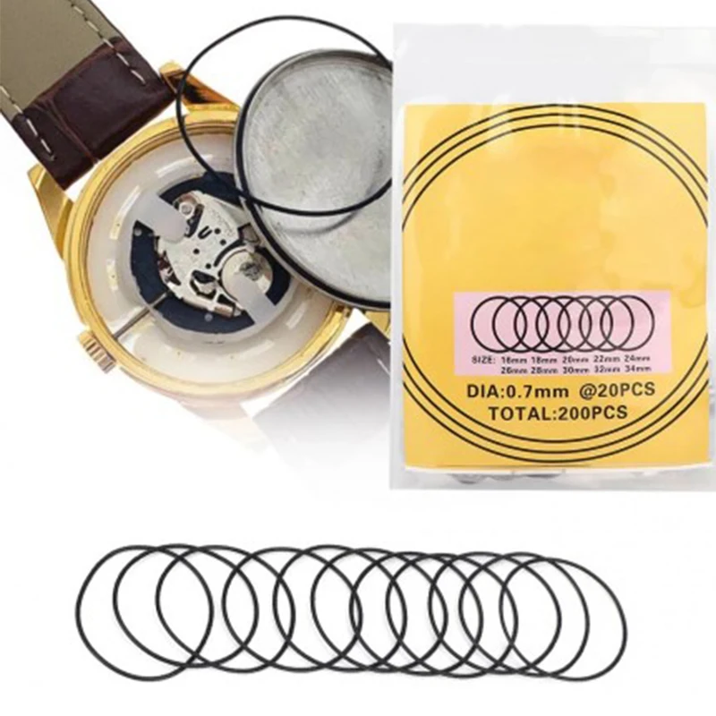 

O-Ring Waterproof Rubber 16mm-34mm Watch Back Cover Gaskets Repairing Replacement Tool for Watchmaker Service Tools