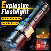 Most Powerful LED Flashlight+COB Rechargeable Torch Lighting 1500M Tactical Lantern Ultra Powerful Magnetic Suction Flashlight