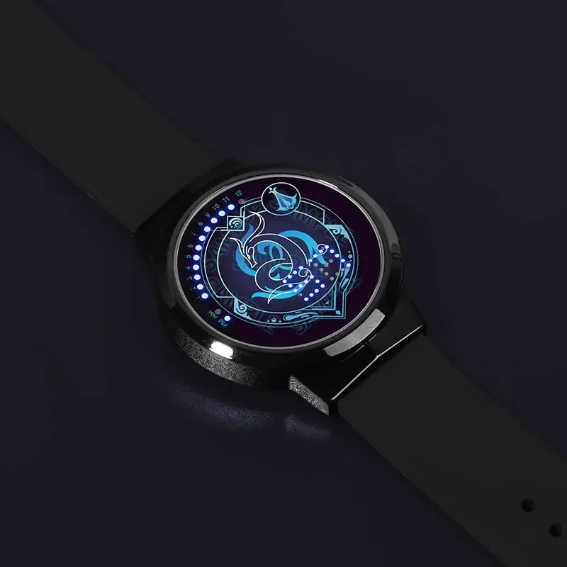 Game Impact Focalors Furina LED Digital Touch Screen Luminous Watch Waterproof Simple Silicone Women Anime Electronic Watch