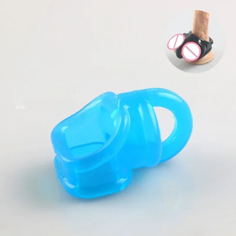 Male Ball Stretcher Scrotum Ring Belt Penis Cock Ring Cock Testis Restraint Cockring Penis Extender Sex Toys for Men Time Delay