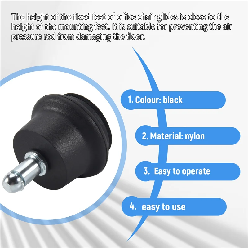 ABGR-5Pcs جرس ينزلق استبدال كرسي المكتب أو عجلات عجلات دوارة للبراز إلى عجلات ثابتة ثابتة، عجلات كرسي المكتب
