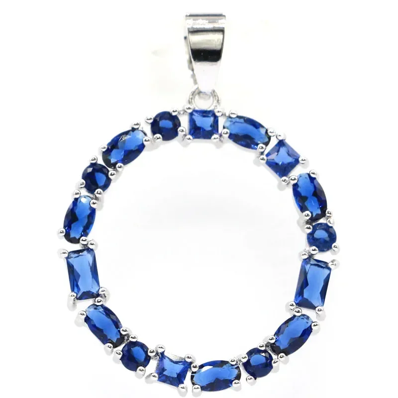 

Купите 5, получите 1 бесплатно КУЛОН СОЛЬДОВОГО СЕРЕБРА 925 пробы круглой формы Танзанит Фиолетовый Аметист Лондон Синий Топаз Женский подарок