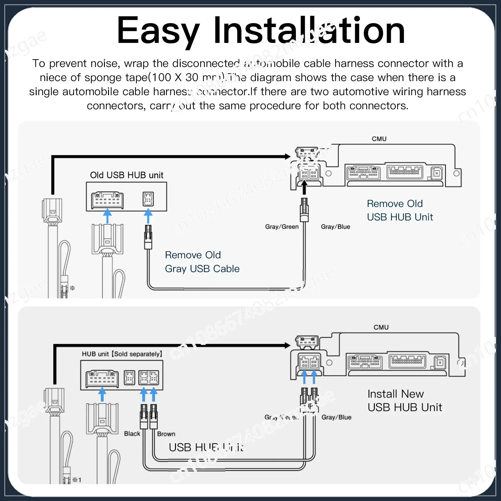 NEW P3 For Wireless CarPlay Android Auto Adapter USB Hub OEM for Retrofit Mazda 2 3 6 CX3 CX5 CX8 CX9 MX5 TK78669U0C Kit