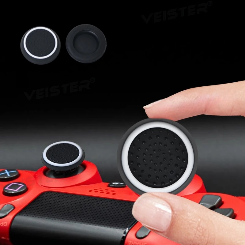 Tweekleurige siliconen ThumbStick Grip Cap Cover Voor Playstation 5 PS5 PS4 Slim/Pro Xbox Serie x/s Game Controller duimgreep caps