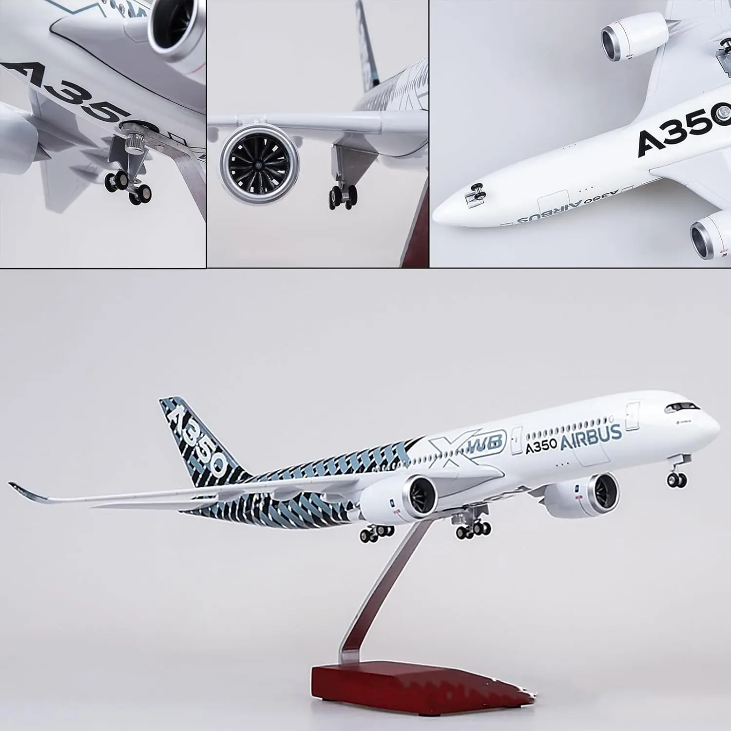 1:150 A350 Prototipo Modello di Aereo Aviazione Civile Rivestimento In Fibra di Carbonio Jet Aereo Airlines Diecast Regalo di Aviazione Aerospaziale