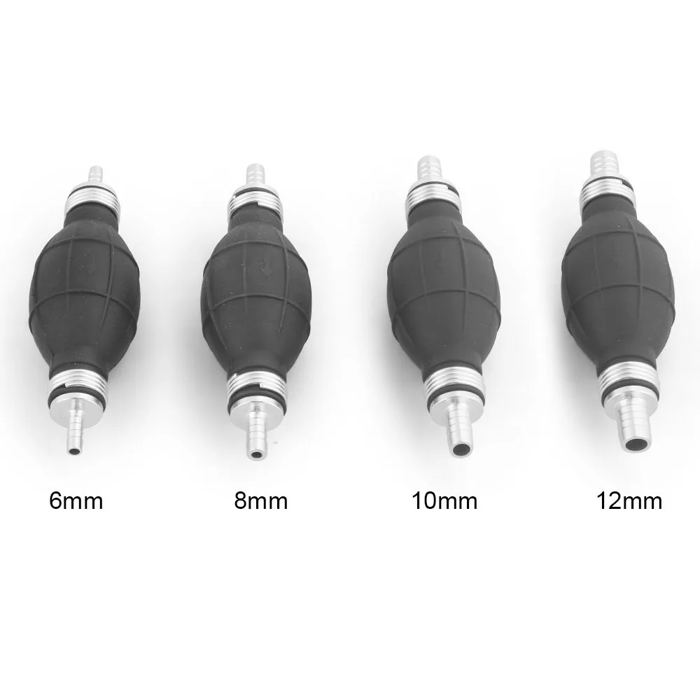 Pompa carburante 6mm 8mm 10mm 12mm gomma alluminio pompa carburante manuale linea Primer manuale lampadina tutti i combustibili per auto barca fuoribordo marino