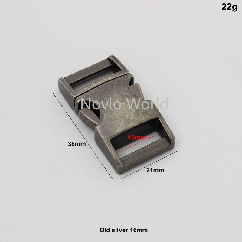 10-50pcs old silver 3 sizes 16 20 26mm inner school bags strapping adjusted insert buckles slider buckle bag accessories