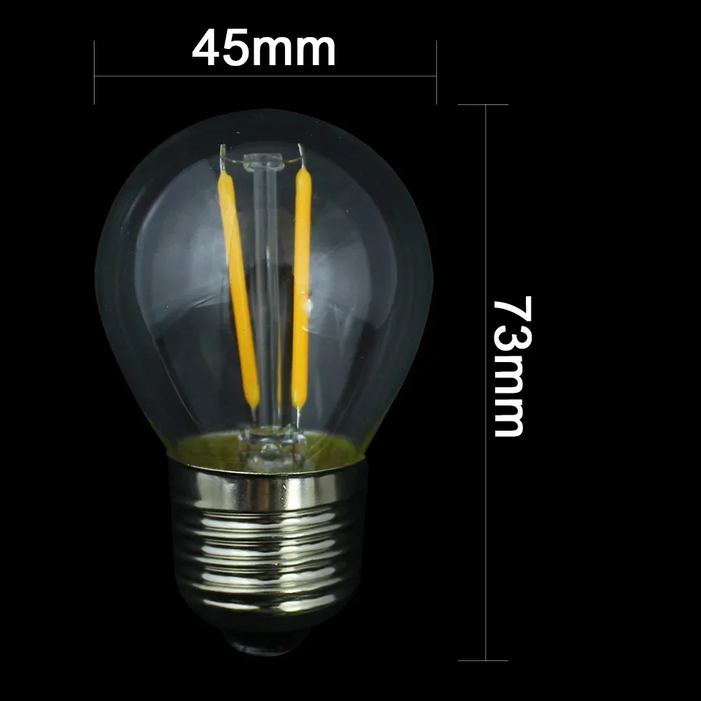 Ampoule LED vintage Edison G45, lumière à filament rétro, coque en verre, 2W-8W, 110V/220V