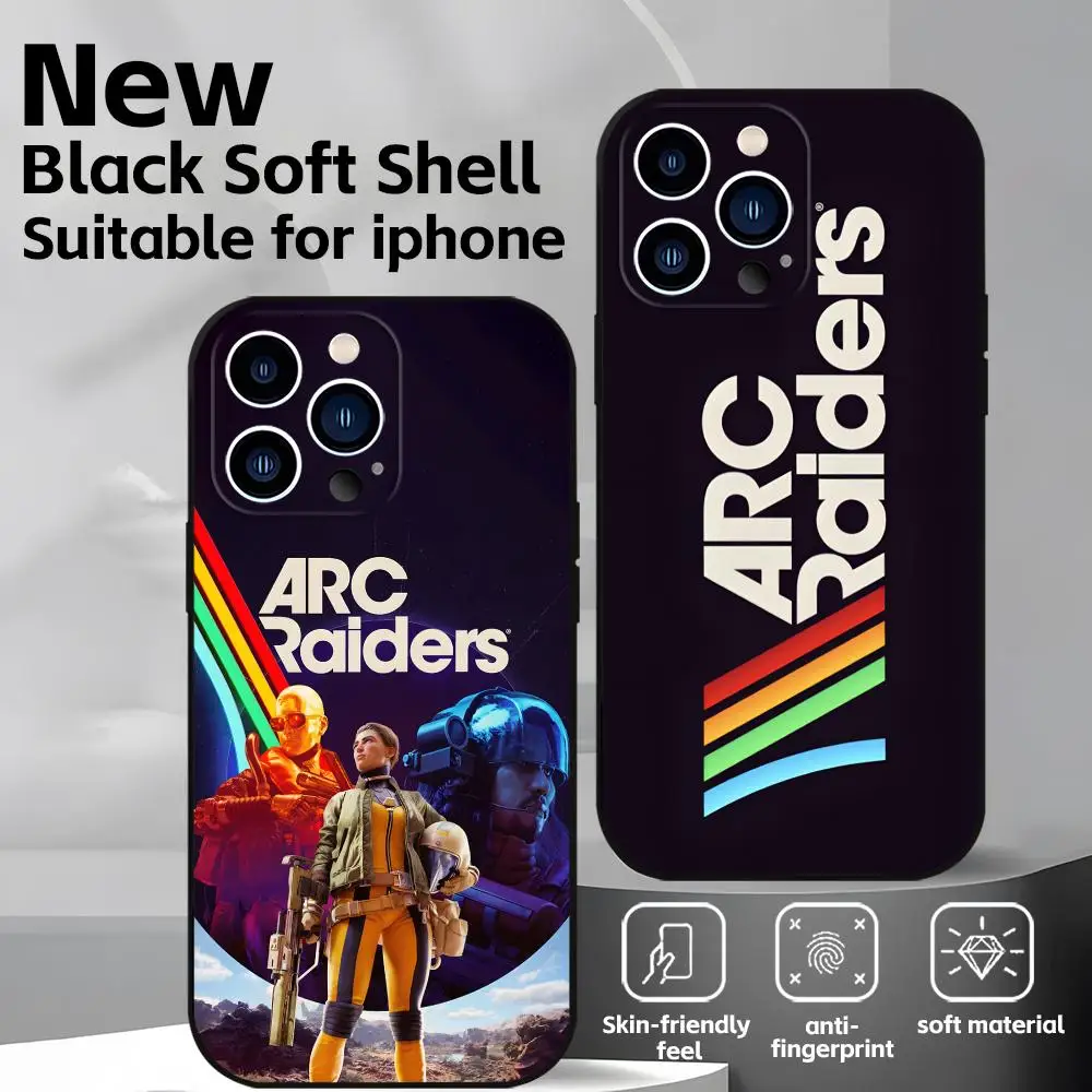 Чехол для телефона HOT GAME ARC Raiders для iPhone 17 16e 15 14 13 12 11 Plus Mini Pro Max, мягкий черный противоударный чехол