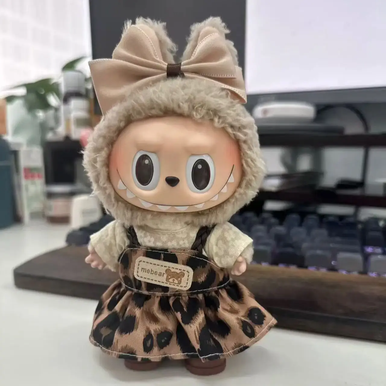 

Одежда для куклы Labubu 15-17 см, мини-кукла «сделай сам», аксессуары для одежды и платье с леопардовым принтом, юбка, подарок на день рождения, детская игрушка