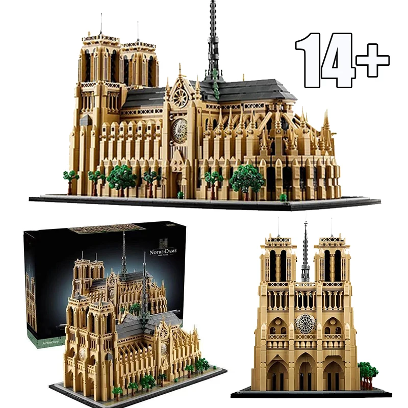 

2026 New 21061 Notre Dame de Paris World Famous Architecture Model Building Block Bricks Educational Toys Gift for Adult Kids