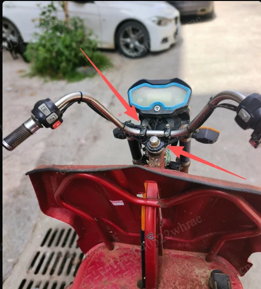 Electric tricycle upper and lower coupling plates, shock-absorbing front fork directional column, bracket fixed tripod column