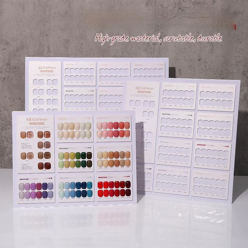 24/48/60/88/96 Kleur Acryl Nagelgel Lak Display Kaart Kleur Boek Grafiek Nail Art Salon Manicure Oefenbord