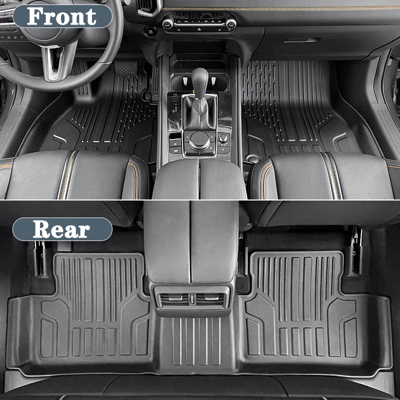 For Mazda CX-50 2023 2024 TPE Floor Mats and Cargo Liner, All Weather Floor Liners Trunk Mat TPE Heavy Duty Waterproof Pad