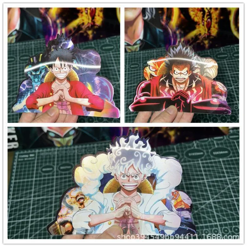 Anime 3d Transformatie Sticker Een Stuk Luffy Vijf Gear Sun God Nika Motorfiets Stickers Skateboard Sticker Auto Sticker