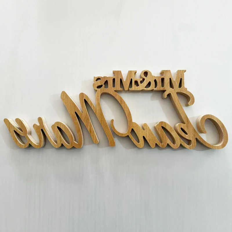 Custom wooden script  