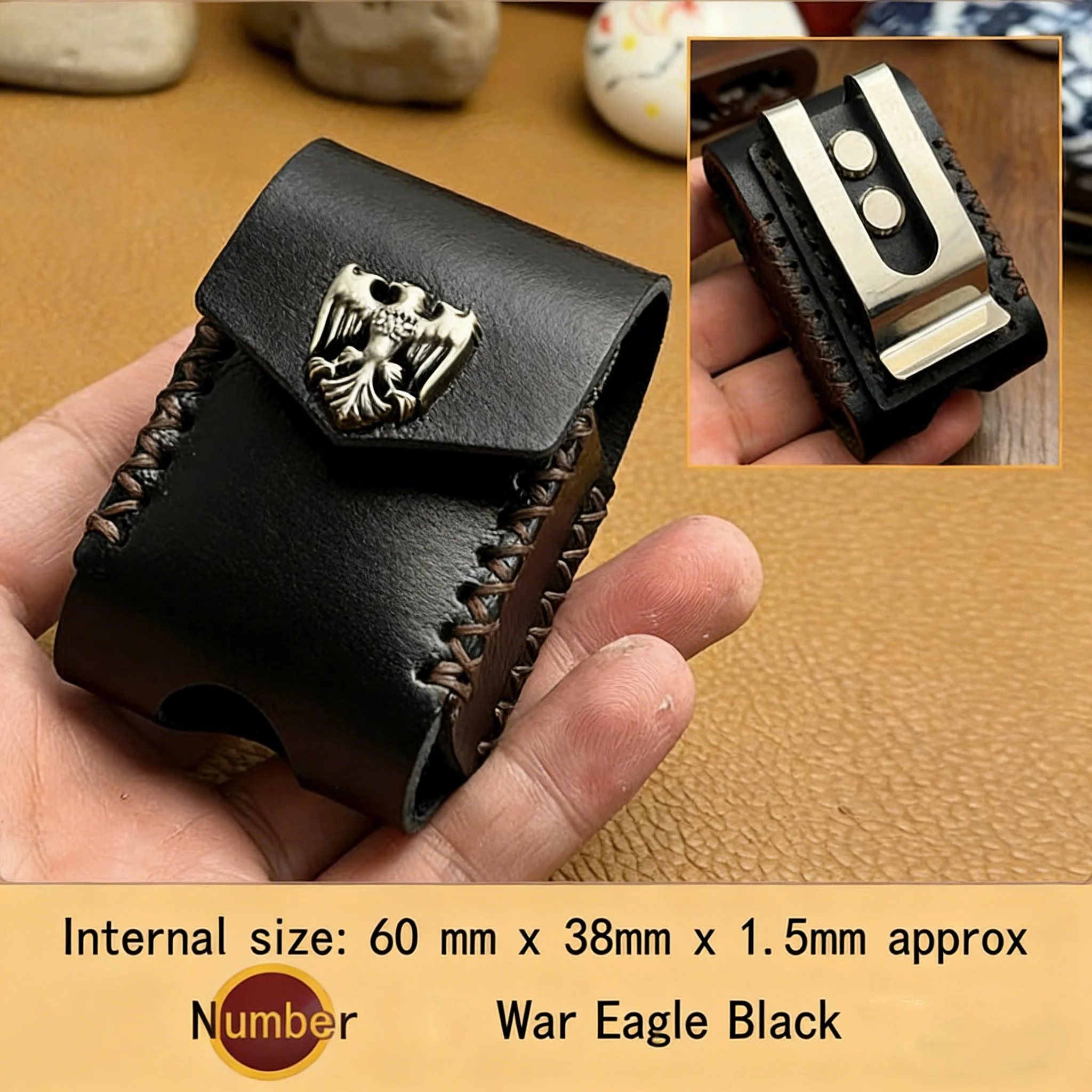 leather cigarette and lighter holder BLACK Genuine & CASE Smoke Tobacco Pocket Pouch this sleek and timeless accessory exudes an air of sophistication while ensuring durability that withstands the test of time Portable Brown Leather Lighter Case