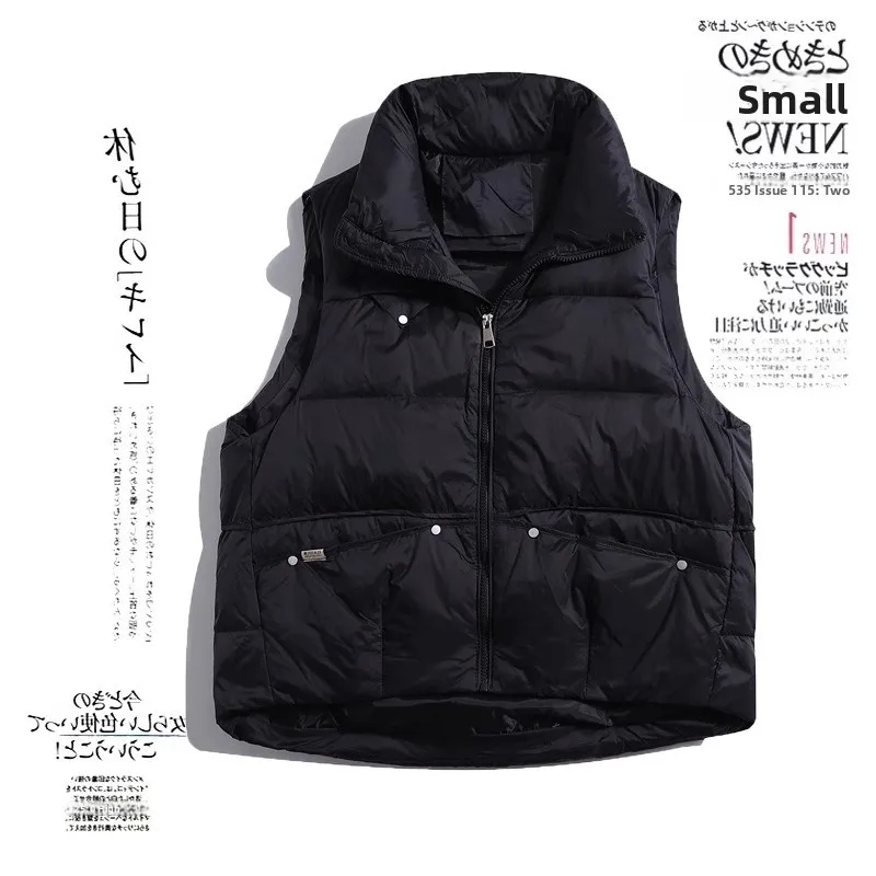 

plus Size 300 Pou Bla Vest Women's Winter Thi Warm Stand Collar Outerwear Korean Sle Loose Fit Coat for All Body pes