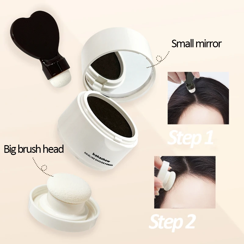 Puder do konturowania włosów Kakashhow nie blaknie, konturowanie twarzy nie pozostawia zbrylonych plam, puder do linii włosów.