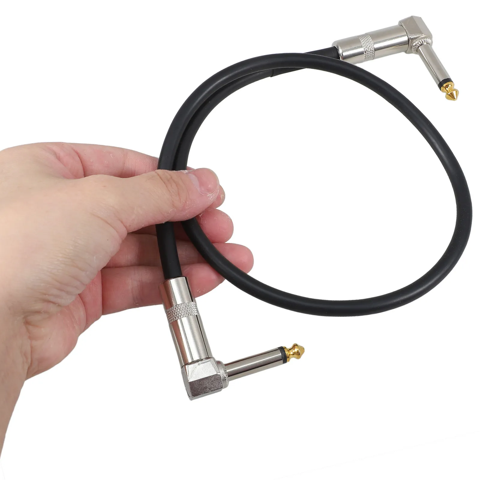 Black Guitar Cable Noise Reduction Shielded Cord Robust Wire for Electric Bass Guitar Pedal Effect Amplifier Connection