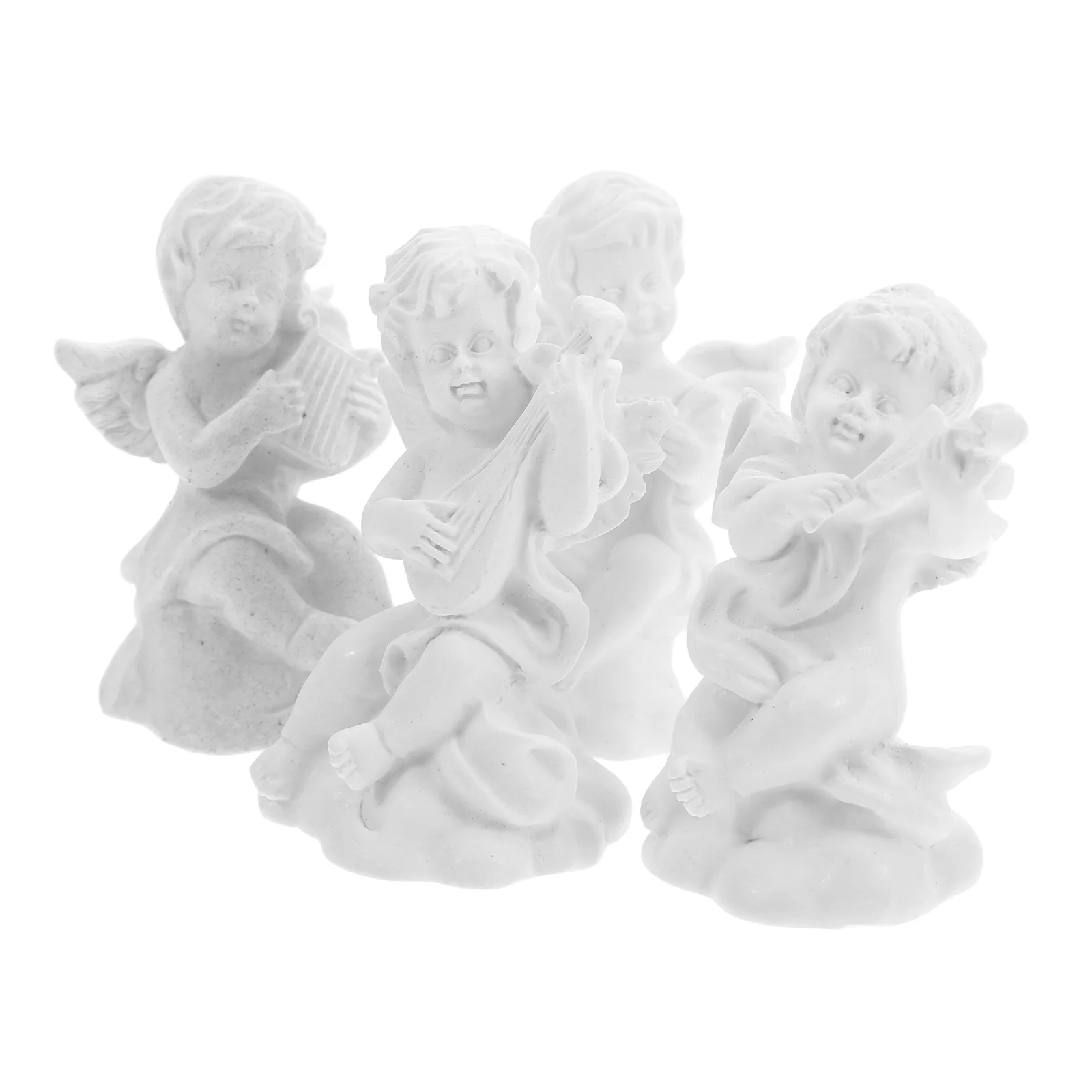

4 Pcs Little Angel Sculpture Decor Statue Statues for Garden Crafts Decoration Resin