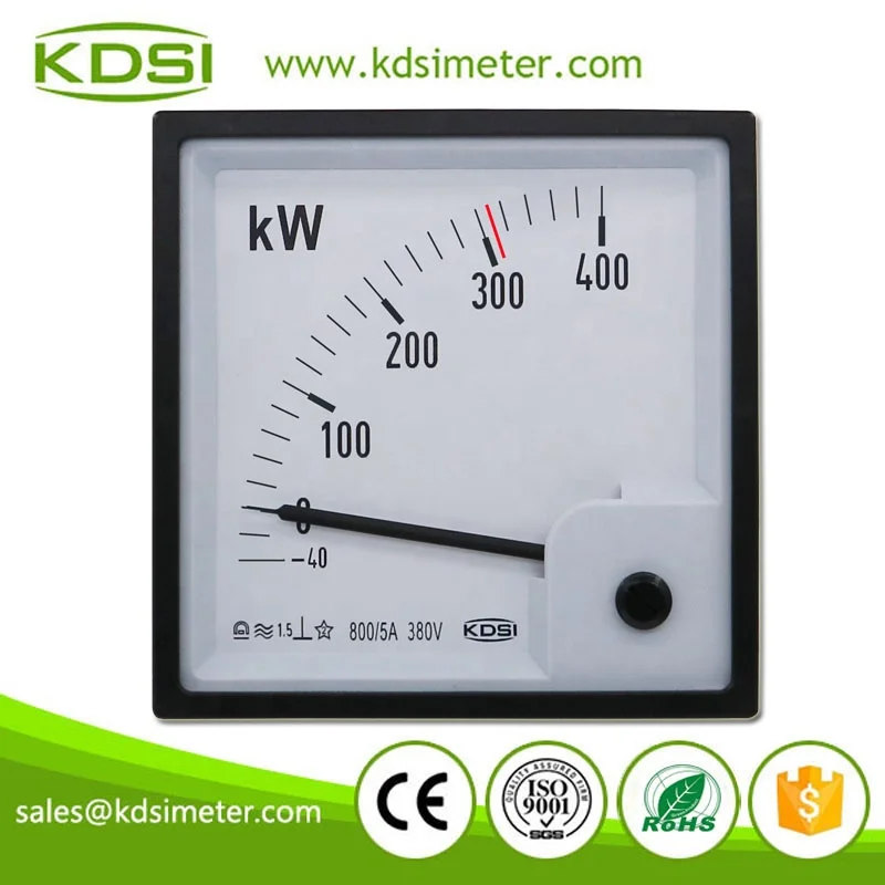 New Design WF96-X 2W3 -40-400kW 800/5A 380V Analog KW Panel Power Meter