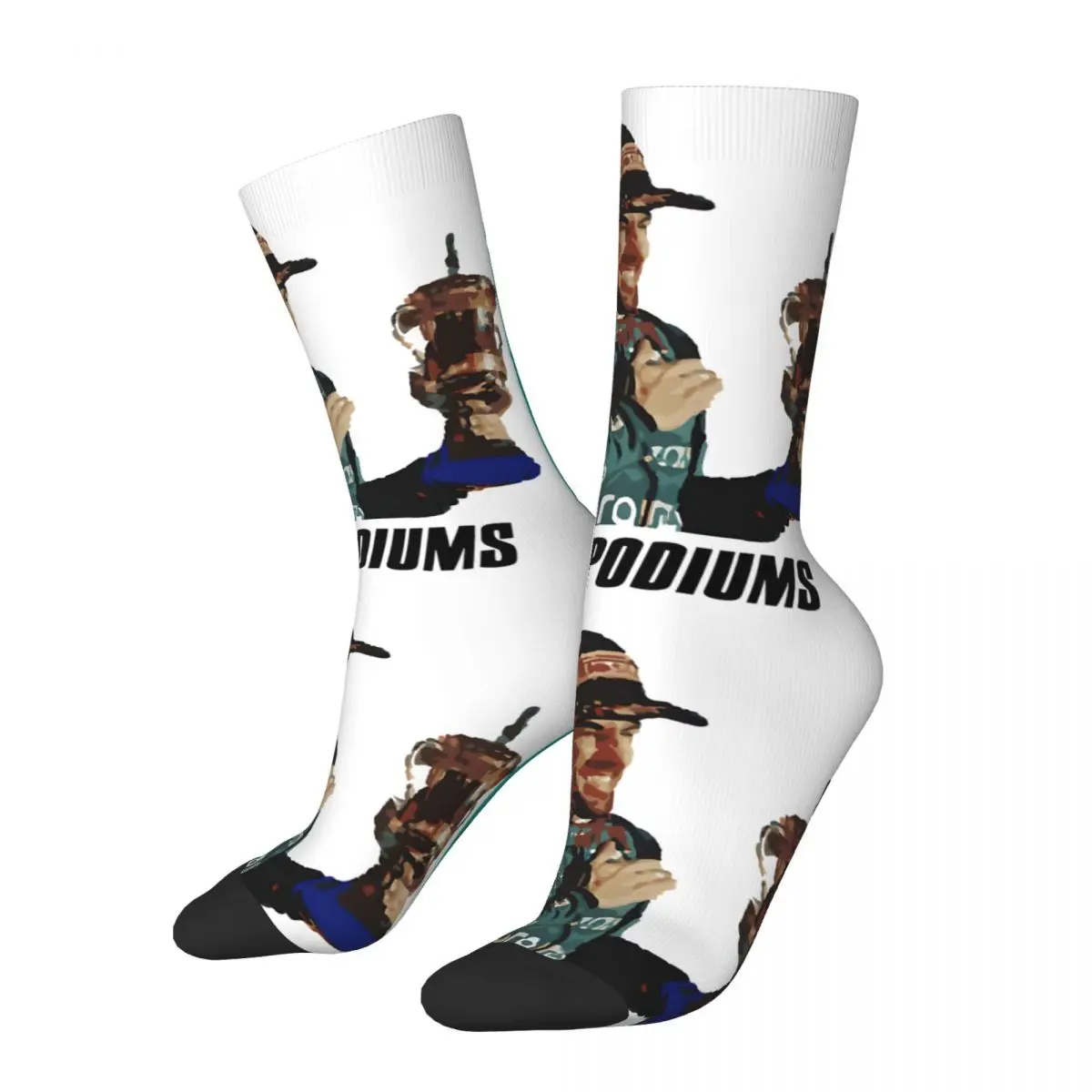 Fernando Alonso F1 2023 Win 33 The Nano Men's Socks Vintage Harajuku Fernando Alonso Street Style Novelty Pattern Crew Sock