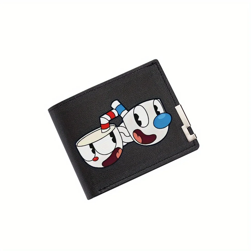 

Улыбающиеся чашки, соломинки, веселый красный, синий, мужской кошелек с принтом, простой современный стильный деловой кошелек для отца, парня, рождественская любовь