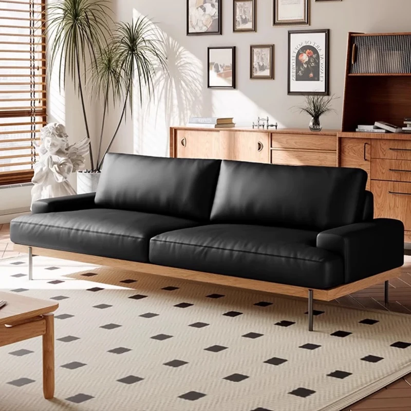 

Leather Simple Living Room Sofas Nordic Minimalist Luxury Modern Living Room Sofas Europe Lazy Koltuk Takımı Mobilya Furniture