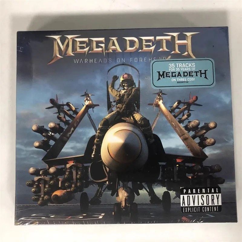 

Rock Megadeth Dave Mustaine Music CD Warheads On Foreheads Album Mechanix 3pcs Music Record Cosplay Walkman Car Soundtracks Box