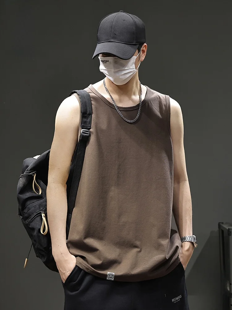 

PaulFrank Summer Svel Vest Men's Thin Loose Trendy Brand INS Haome oulder T-irt Cotton Blend Fabric Moistu...