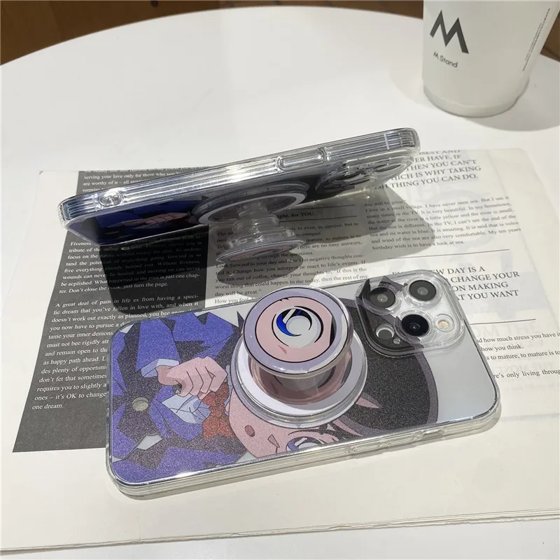 명탐정 코난 거치대 만화 전화 케이스, 아이폰 11, 12, 13, 14, 15 프로 맥스 플러스, 마그네틱 무선 충전, 맥세이프 커버