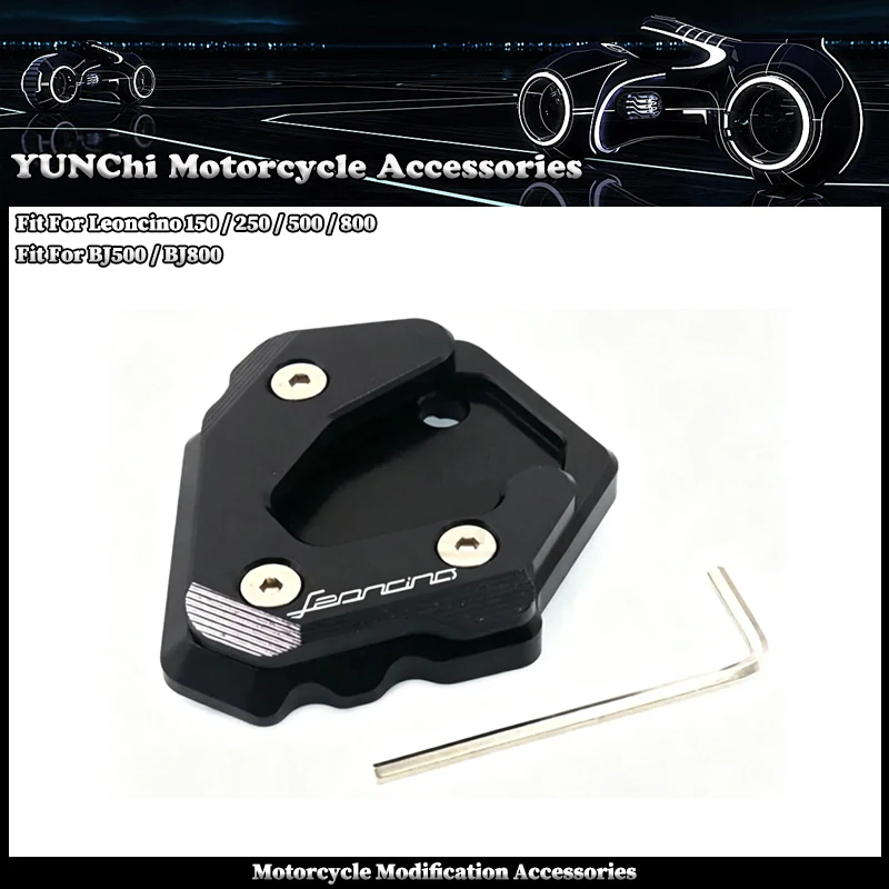 Fit For Benelli Leoncino 150 250 500 800 BJ500 BJ800 Motorcycle Kickstand Foot Side Stand Extension Pad Support Plate Enlarge