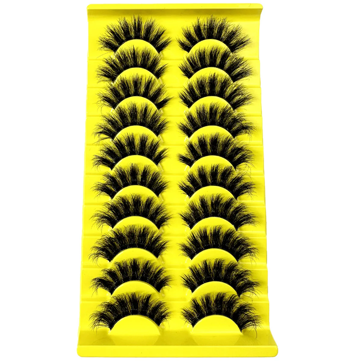 10 par fałszywe puszyste rosyjskie rzęsy w paski 3D sztuczne rzęsy makijaż roztrzepane sztuczne rzęsy 3D puszyste grube rzęsy