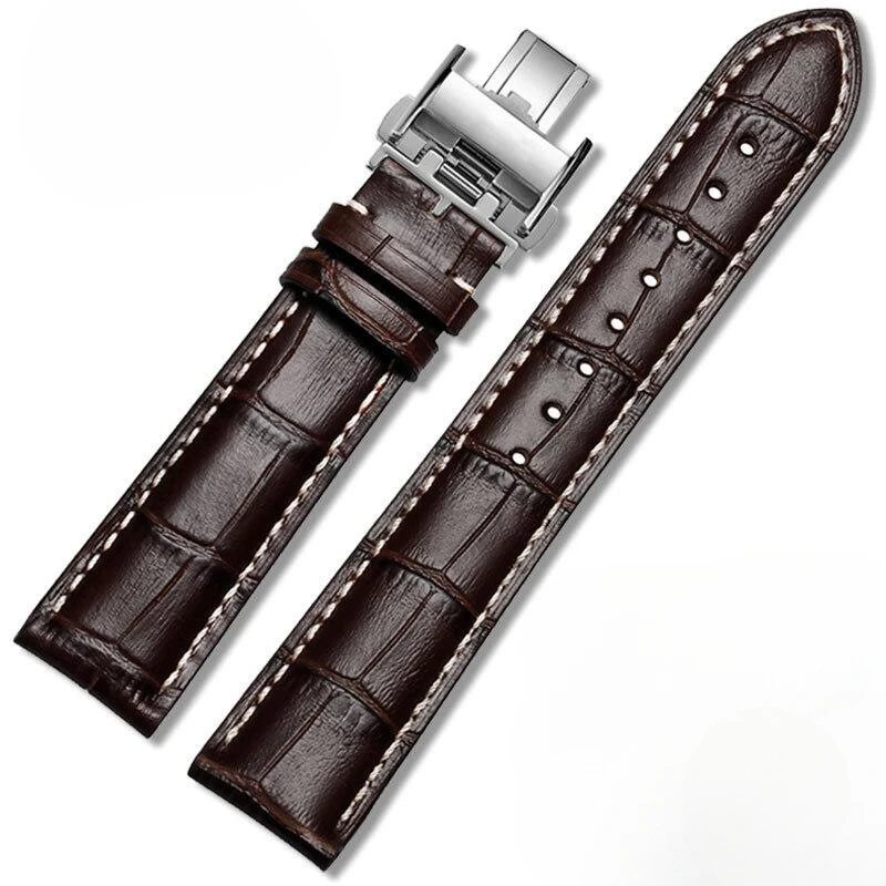 Applicable for L2L4 Famous craftsman Magnificent Military flag Moon phase imported cowhide watch strap, men's and women's straps