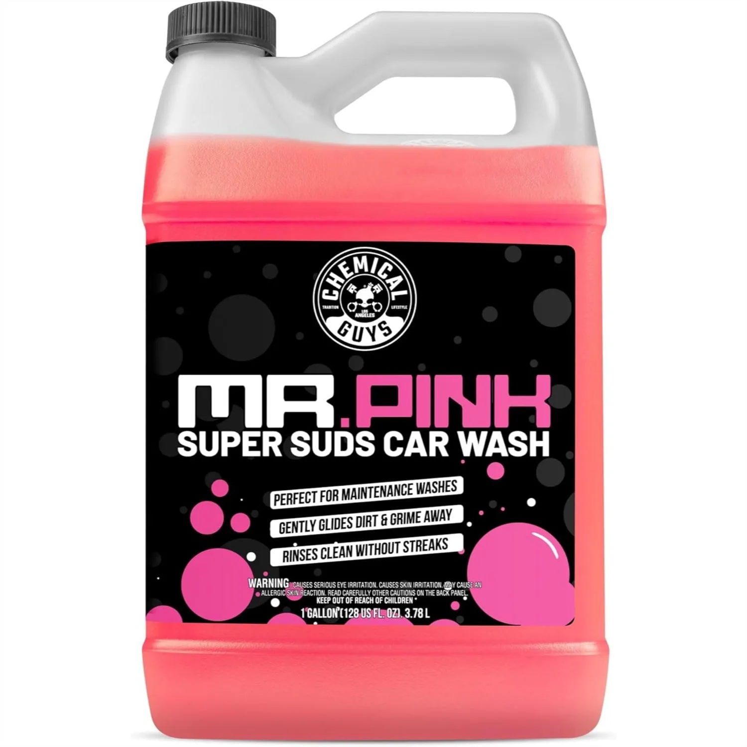 

Mr. Pink Car Wash Soap 128 oz - Super Suds Foaming Soap for Cannon, Blaster, or Bucket Wash, pH Balanced Safe on Wax and Ceramic