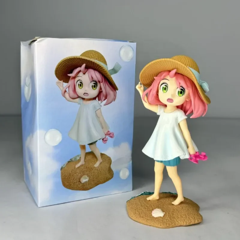 New SpyxFamily  Beach Aniya Figure Anime Two-dimensional Cute Figure Gift Case Desktop Ornament For Girls