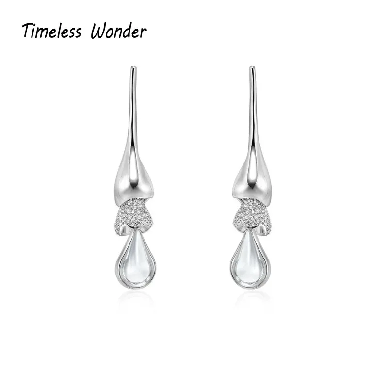 

Timeless Wonder Fancy Zircon Crystal Geo Glass Stud Earrings for Women Designer Jewelry Runway Gift Brincos Simple Cute Top 3665