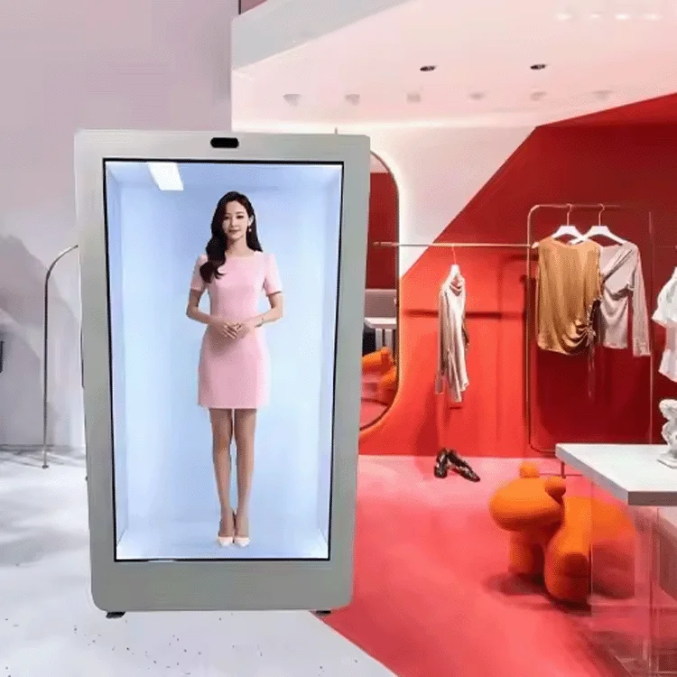 ChatGPT Deepseek 3D Interactive Hologram Cabinet AI Virtual Digital Human OEM Indoor Transparent Holographic Shopping Mall