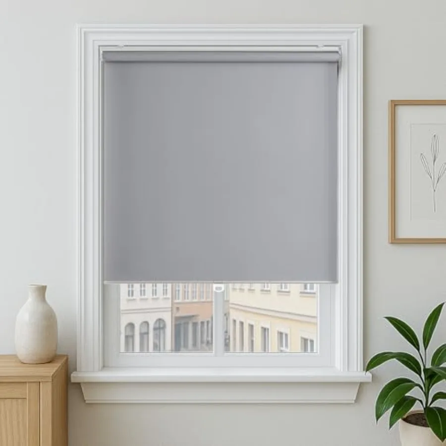 

Claire HAN Cordless Roller Shade, Free-Stop out Blinds for Windows, Thermal Insulated UV Protection Waterproof, Roll Up Blinds
